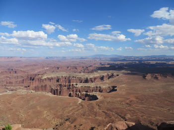 Scenic view of landscape against cloudy sky