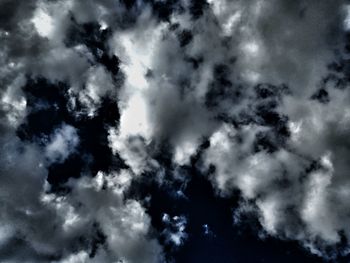 Low angle view of cloudy sky