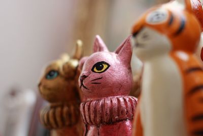 Close-up of animal figurines