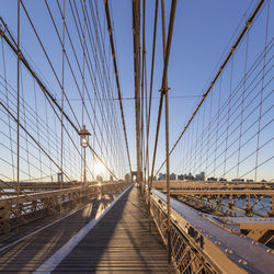 View of suspension bridge against sky