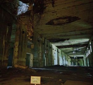 Interior of abandoned building