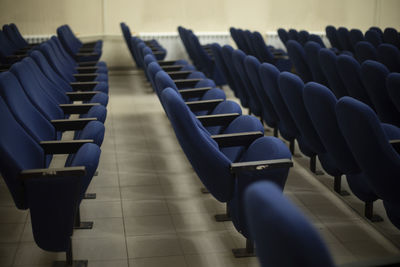 Full frame shot of empty seats in theater