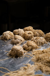 Close-up of ramen noodles