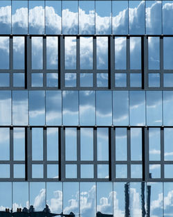 Reflection of sky on glass window