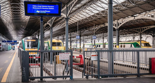 View of railroad station platform