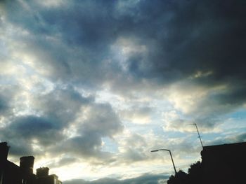 Low angle view of cloudy sky