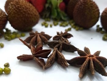 Close-up of fruits on table