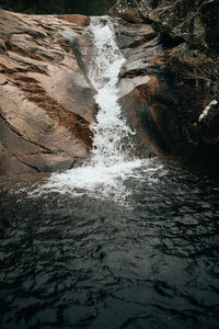 Scenic view of waterfall