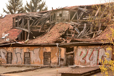 Low angle view of old building