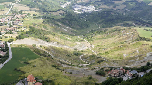 High angle view of landscape