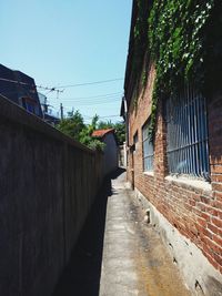 Walkway along buildings
