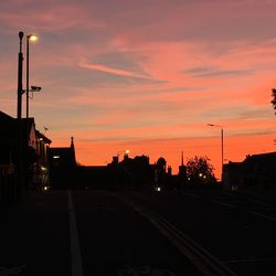 Empty road at dusk