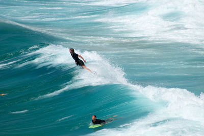 Man surfing in sea