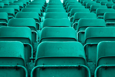 Full frame shot of empty chairs