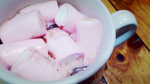 Close-up of ice cream in plate on table