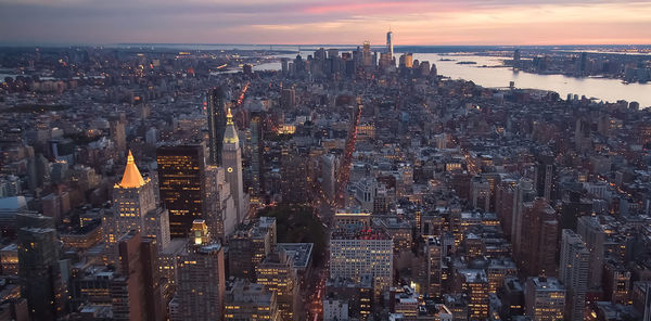 Aerial view of buildings in city