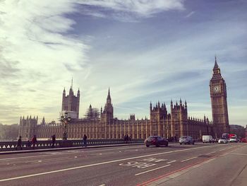 City street with buildings in background