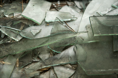 Close-up of broken glass