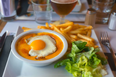 A welsh rarebit typical dish in the north of france. lille, france.