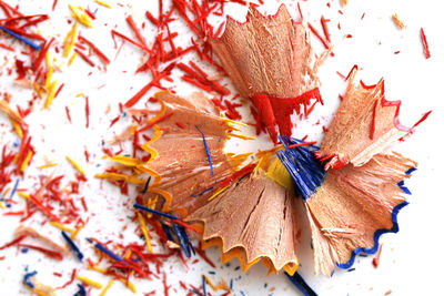 Close-up of colored pencils