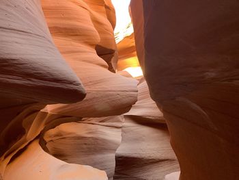 Low angle view of rock formation