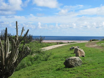 Scenic view of sea against sky