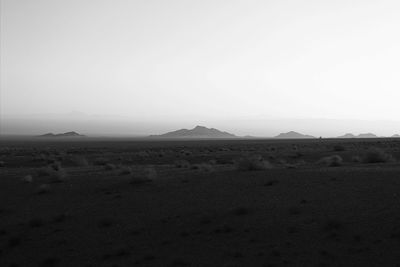 Scenic view of landscape against clear sky