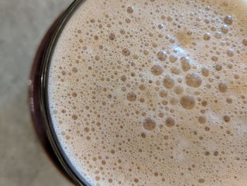 High angle view of coffee on table