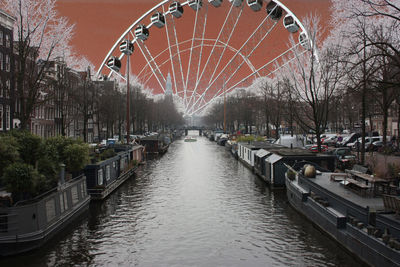 Bridge over river against sky