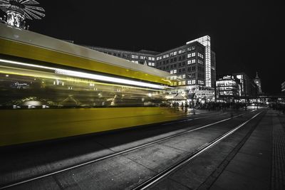 Traffic on road at night