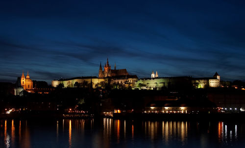 Prague castle at night