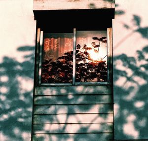View of window on glass wall