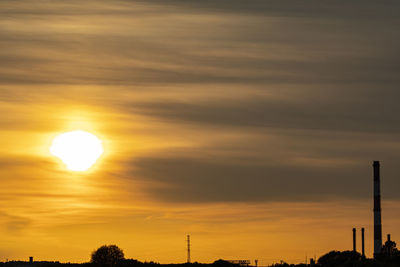 Low angle view of sky during sunset