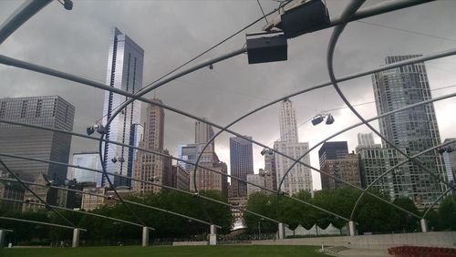 Low angle view of buildings against sky