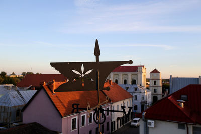 Built structure against sky in city