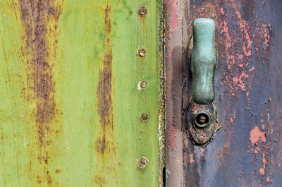 Full frame shot of rusty metal door