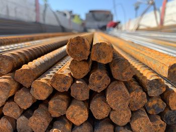 Construction and demolition.  rusty pipes and metal.  construction site.  building.