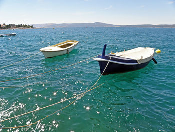 Boats in calm sea