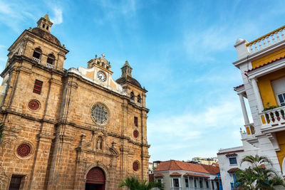 Church of san pedro claver against blue sky