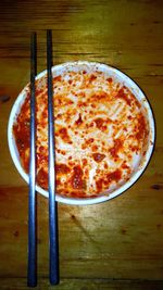 Close-up of served food in bowl