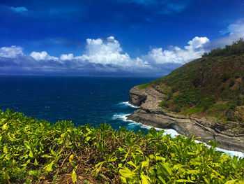 Scenic view of sea against sky