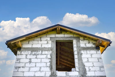 Low angle view of building against sky