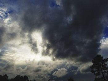 Low angle view of storm clouds in sky