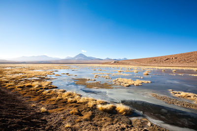 Scenic view of desert against sky