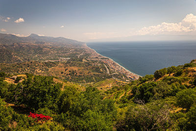 View of the top of a typical sicilian seafaring town