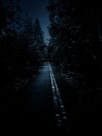 Empty road at night