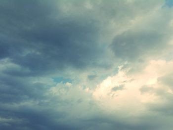 Low angle view of clouds in sky