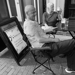 People sitting on table