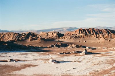 Scenic view of desert against sky