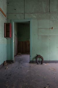Interior of abandoned door